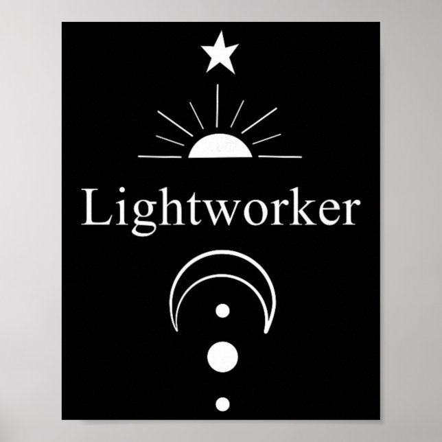Lightworker Reiki Energiläkning New Age Meditera  Poster (Framsidan)