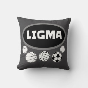 Ligma Bollar Funny Meme och Sarkastic Gaming Humor Kudde