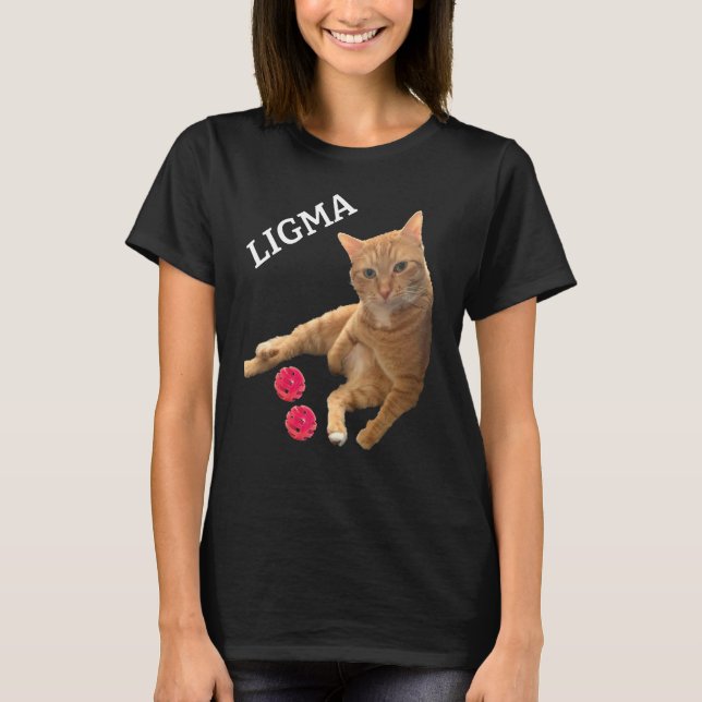 Ligma Joke Cat med leksaker T Shirt (Framsida)