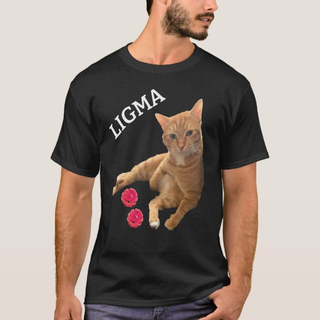 Ligma Joke Cat med leksaker T Shirt (Framsida)