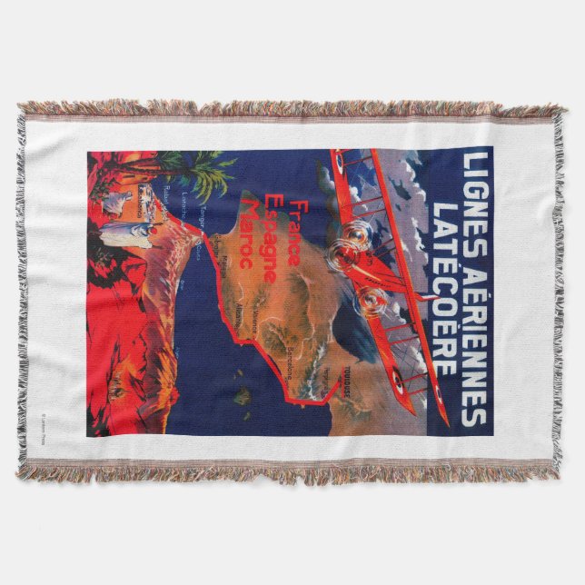 Lignes Aeriennes Latecoere vintage affisch Mysfilt (Framsidan)