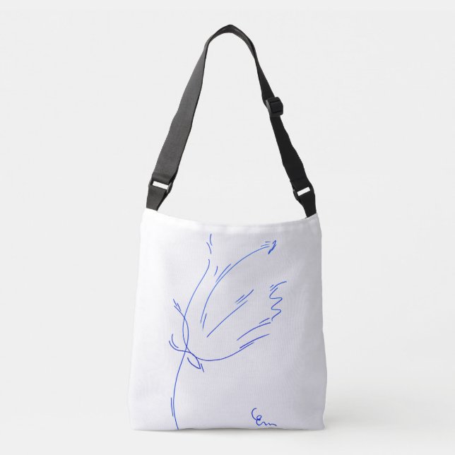 Lignes bleues 2 Sac fourre-tout Axelväska (Framsida)