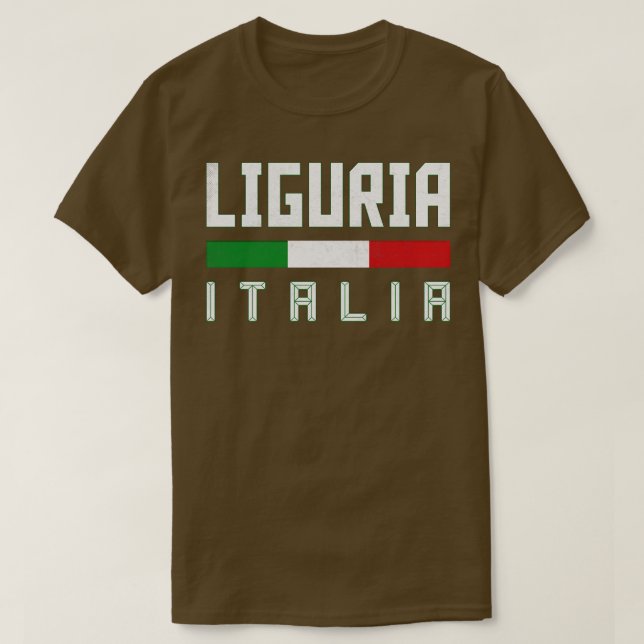 Liguria Italia Italien Typography Design T Shirt (Design framsida)