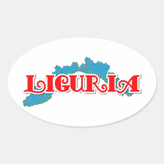 Liguria Ovalt Klistermärke (Framsida)