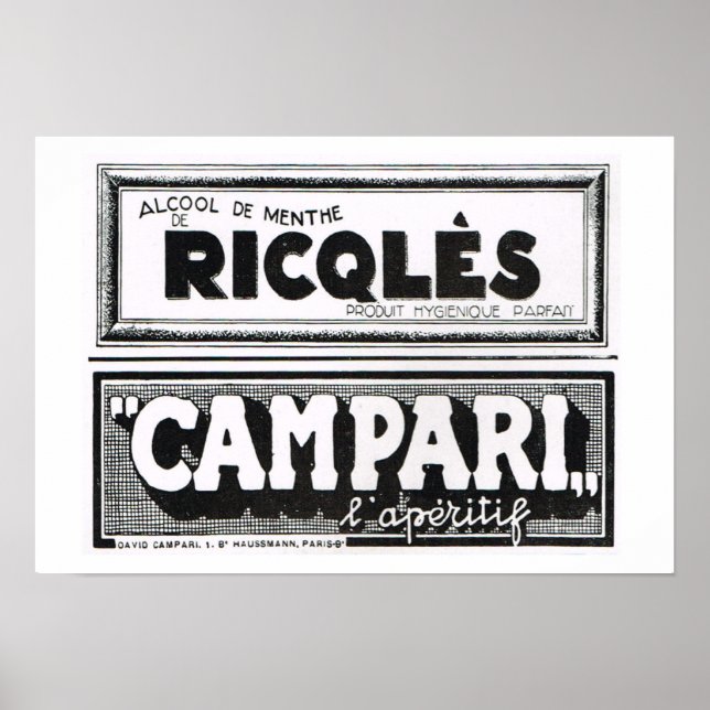 L'Iiustration 1931, Ricqles, Campari Poster (Framsidan)