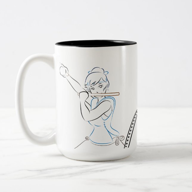 Lik fantastisk för Taiko lukter (haikuen & konst) Två-Tonad Mugg (Vänster)