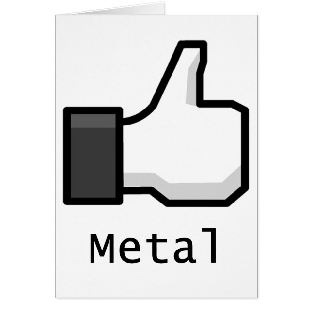 Lik metall hälsningskort (Framsidan)