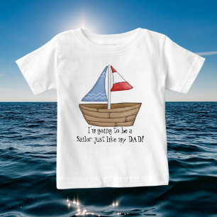 Lik pappat-skjorta för sjöman precis tee