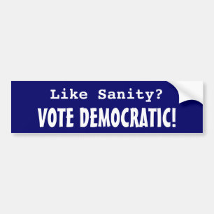 Lik Sanity? Rösta demokratiskt! Bildekal
