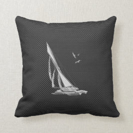 Lik segelbåt för krom på kolfiber kudde