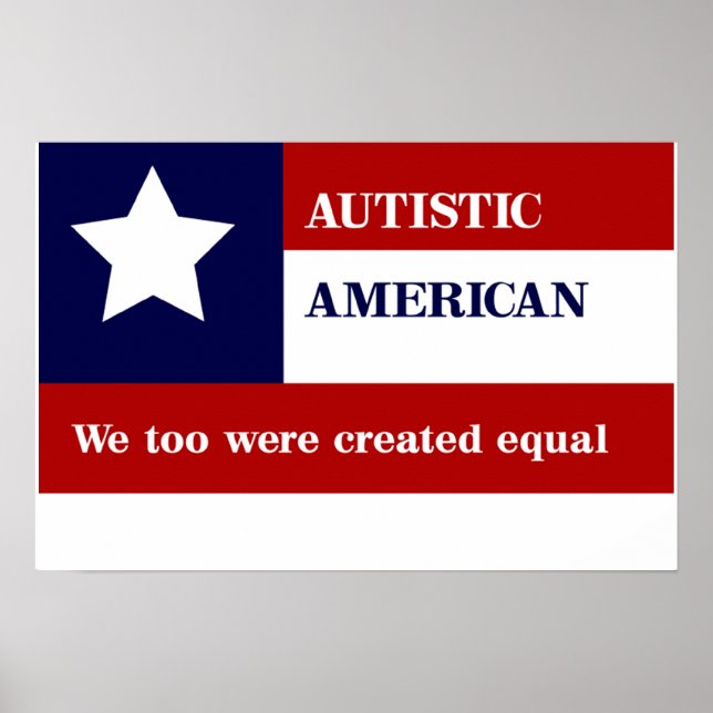 Lika autistisk amerikansk Poster (Framsidan)