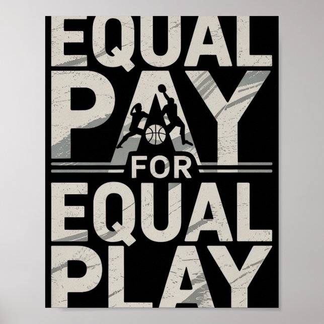 Lika Betalande Basketboll Play Design Premium Poster (Framsidan)