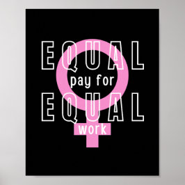 Lika Betalande för kvinnlig jämställdhet Poster