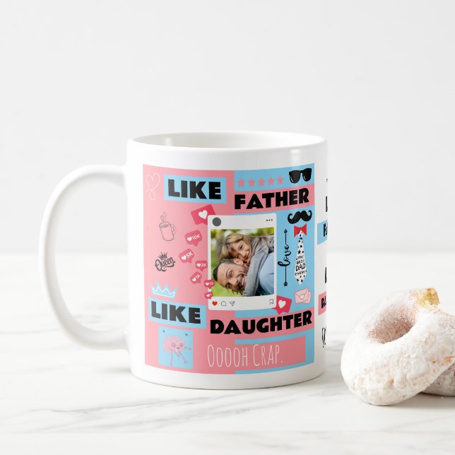 Lika Far Lika Dotter, Oj Skitrolig Foto  Kaffemugg (Med munk)