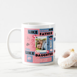 Lika far som dotter, åh nej rolig foto kaffemugg