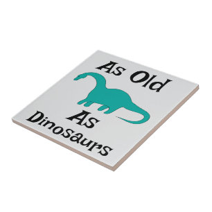 Lika gammal som dinosaurier keramisk platta kakelplatta