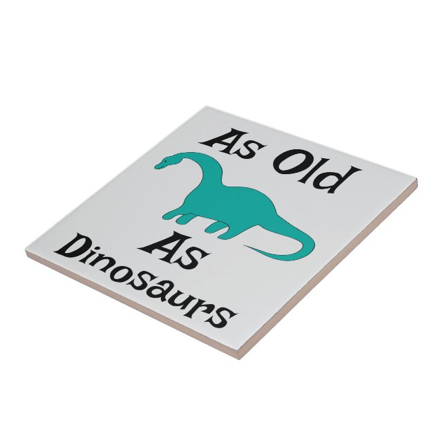 Lika gammal som dinosaurier keramisk platta kakelplatta (Sidan)