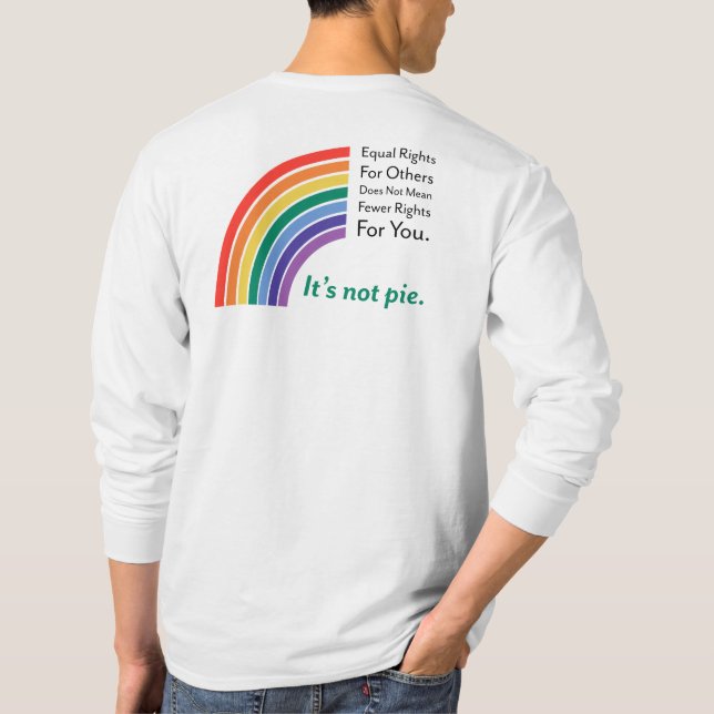 Lika Höger - Det är inte Paj/PRIDE T Shirt (Baksida)