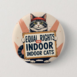 Lika Höger för inomhuskatter - Protest Cat Button Knapp