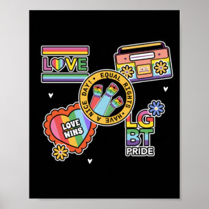 Lika höger. kärlek vinner Pridet Poster