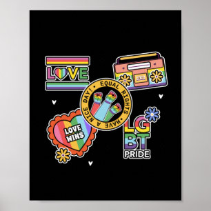 Lika höger. kärlek vinner Pridet Poster