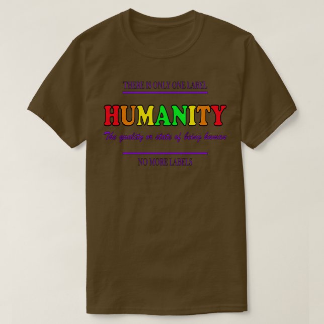 Lika Höger Lika rättvisa MÄNSKLIGHET Vi är alla en T Shirt (Design framsida)