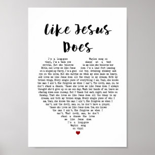 Lika Jesus gör trycket för konst för väggen för Poster