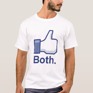 Lika med båda t-shirt