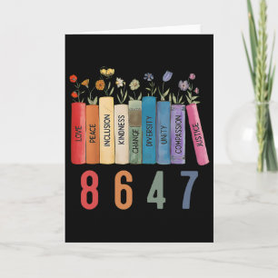Lika rättigheter bok blomma 8647 Trump feministisk Kort