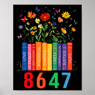 Lika rättigheter bok blomma Trump Kvinnors rättigh Poster