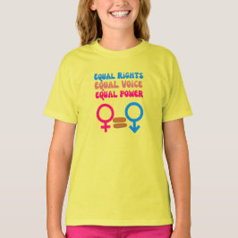 Lika rättigheter Lika röst Feministisk  Jämlikhet  T Shirt