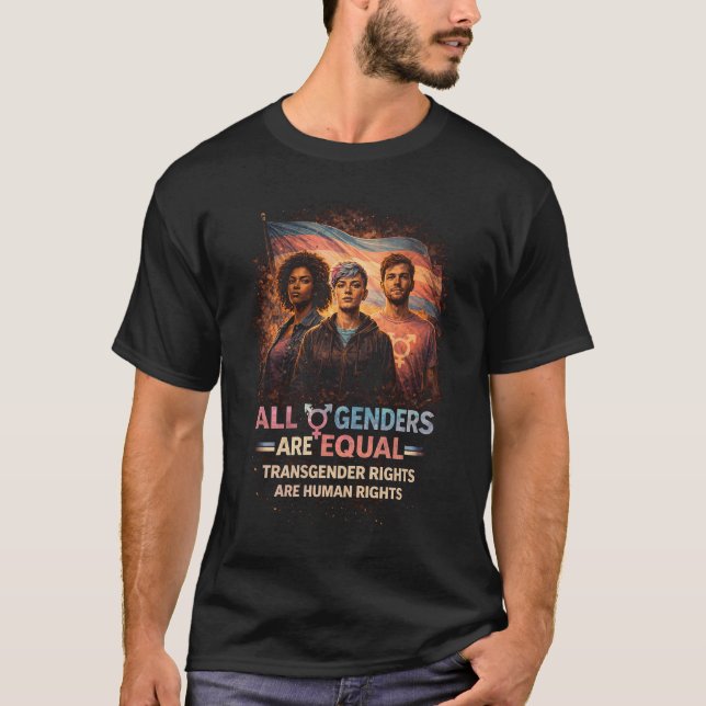 Lika Under Varje Flagga T Shirt (Framsida)
