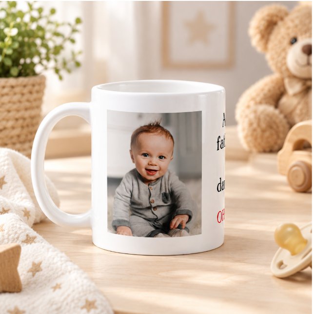 Likadan far och dotter/son-foto kaffemugg (Like Father Like Daughter/Son Photo Coffee Mug)