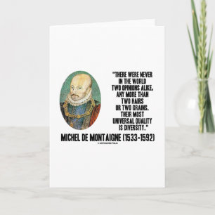 Likadant citationstecken för Michel de Montaigne Kort