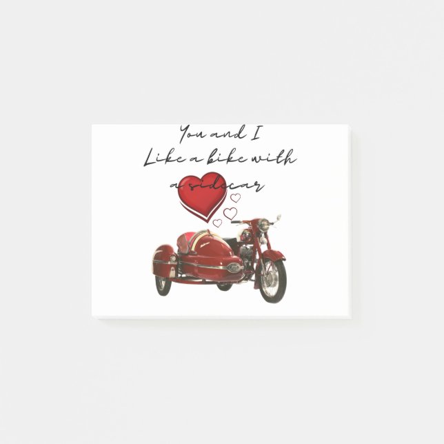 Like A Motorcycle With A Sidecar Post-it Block (Framsida)