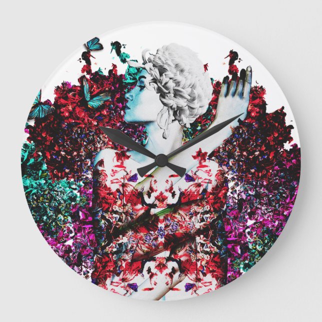 Like Flowering Flowers Stor Klocka (Framsida)