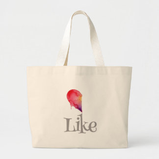 Like - half heart jumbo tygkasse