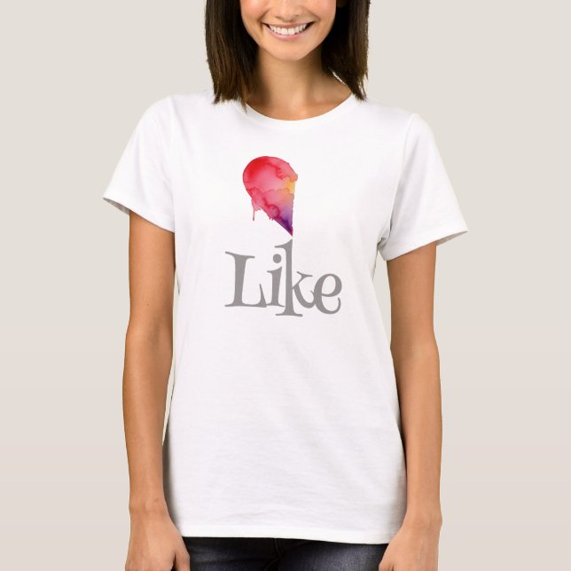 Like - half heart t shirt (Framsida)