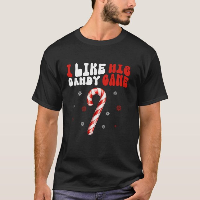 Like Her Peppermint Candies Like His Candy Cane Xm T Shirt (Framsida)