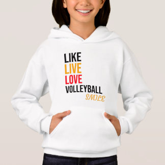 like,live,love volleyball,smile t shirt