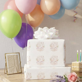 Like Mother Like Daughter - Minimalist Floral Moth Presentpapper