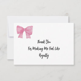  Like Royalty | Pink Bow Card Tack Kort