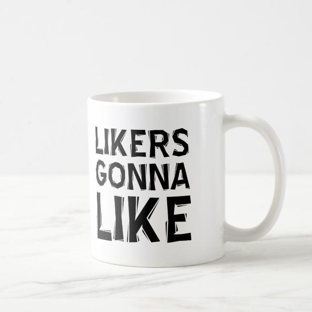 Likers kommer att gilla roligt mug eller Resemugg Kaffemugg (Höger)
