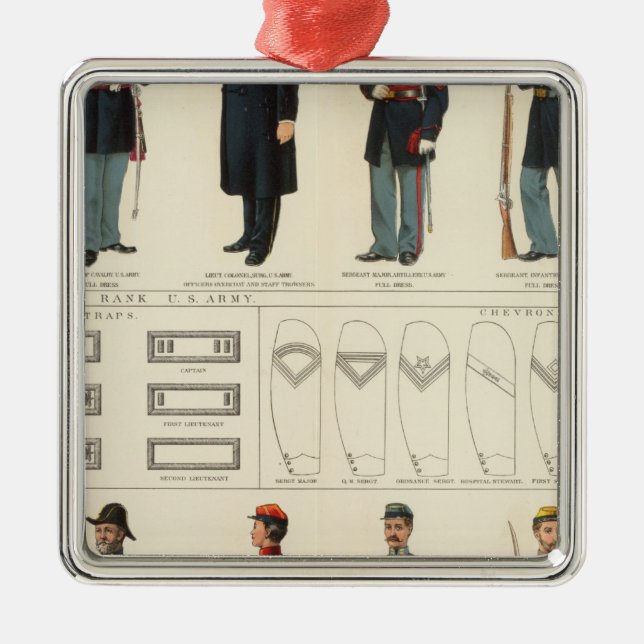 Likformig US, CSarméer Julgransprydnad Metall (Framsidan)