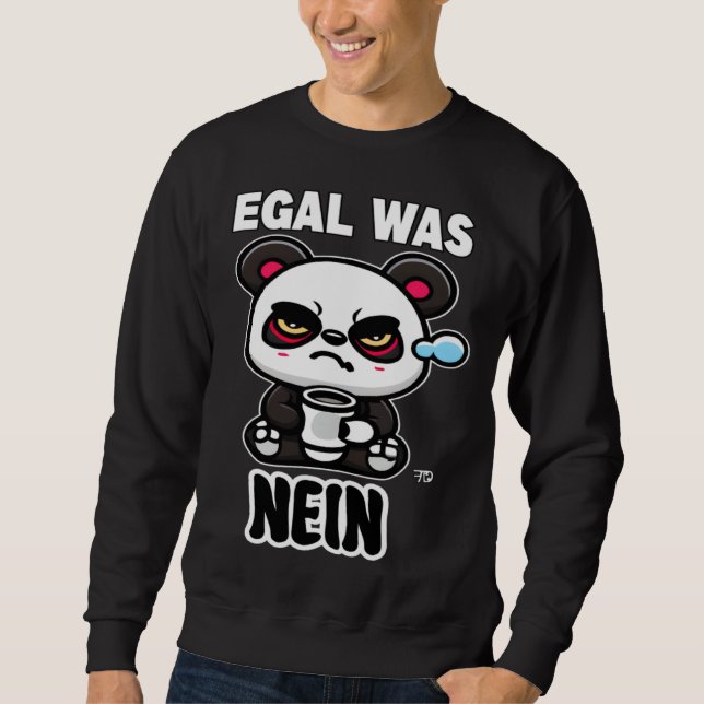 likgiltig vad nej Grumpy Panda Lång Ärmad Tröja (Framsida)
