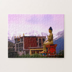 Likir kloster och Sitta Buddha Maitreya /Ladakh Pussel