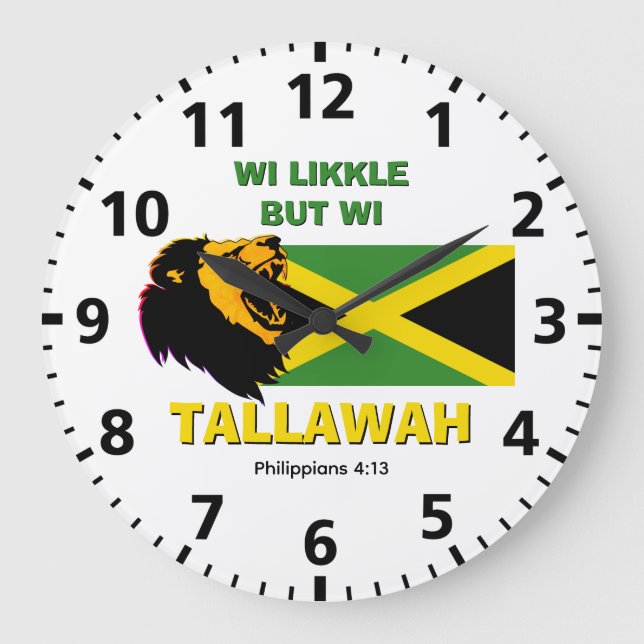 LIKKLE MEN TALLAWAH Jamaican Stor Klocka (Framsida)