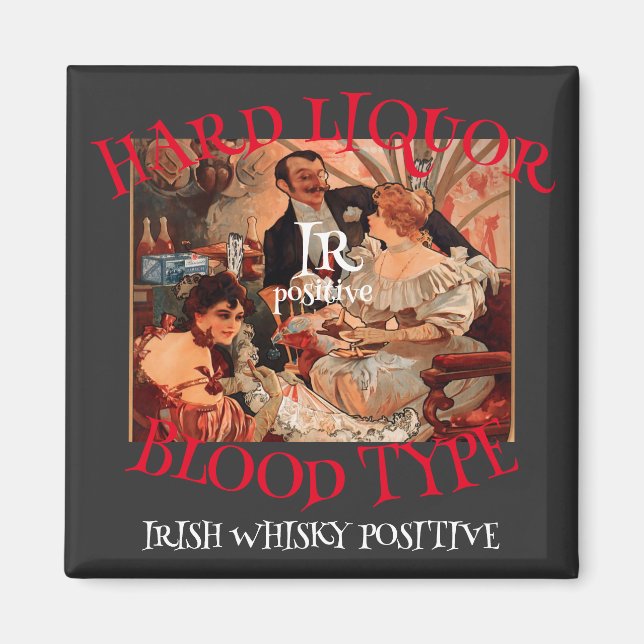 Likör Blodtyp IR positiv IRISK WHISKY 2038 Magnet (Framsidan)