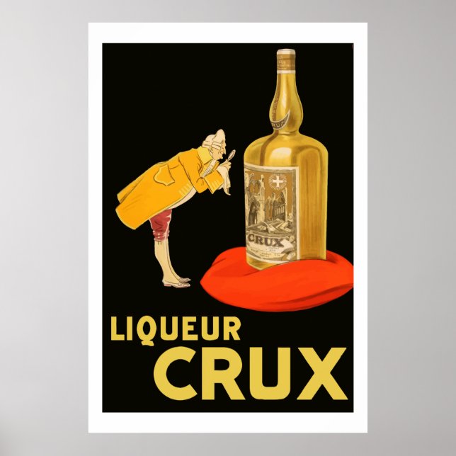 Likör Crux 1923 (fransk Ads för återställd vintage Poster (Framsidan)