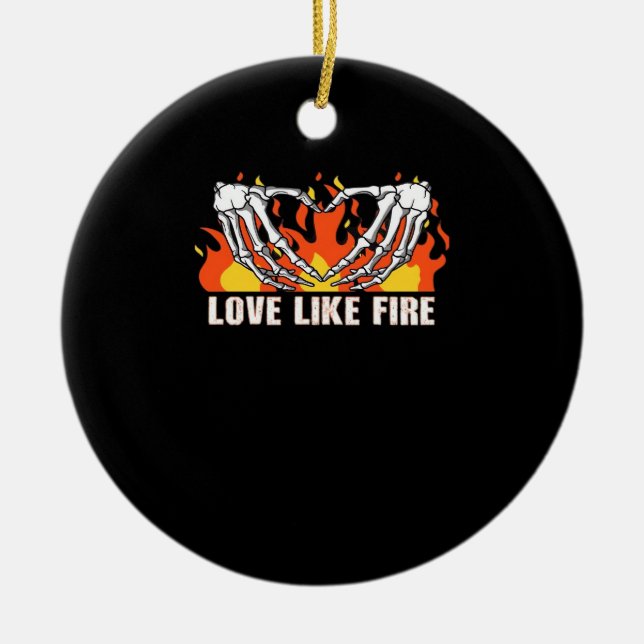 Liksom Classic - Skeleton Händer Heart Julgransprydnad Keramik (Framsidan)